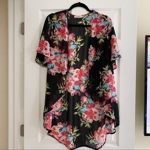 Elodie floral sheer kimono/cover up